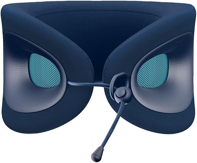 Cabeau Travel Essential Neck Pillow - Fits Most Neck Sizes (11-21 inches) - Evolution X Three Ways to Adjust for Ultimate Comfort on Long Flights (Sapphire)