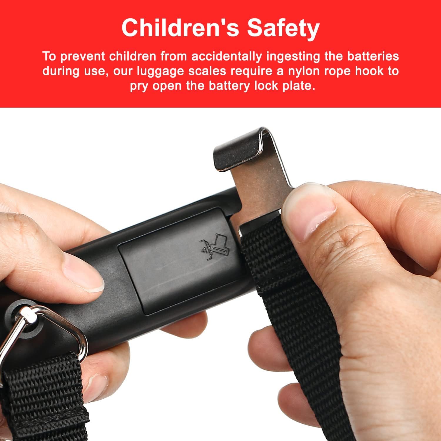 travel inspira Luggage Scale, Portable Digital Hanging Baggage Scale for Travel, Suitcase Weight Scale with Rubber Paint, 110 Pounds, Battery Included - Image 7