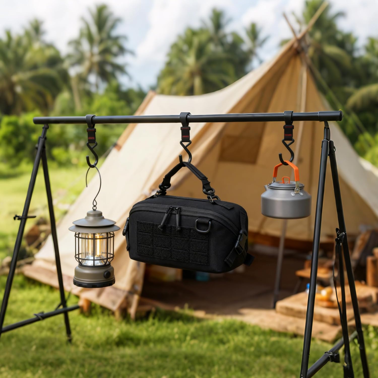 Katadem Tactical Toiletry Bag for Men with Wide Open Design - Travel Toiletry Organizer Hanging Dopp Kit Shaving Bag for Toiletries Accessories,Hygiene Bag EDC Military Tool Molle Pouches - Image 6