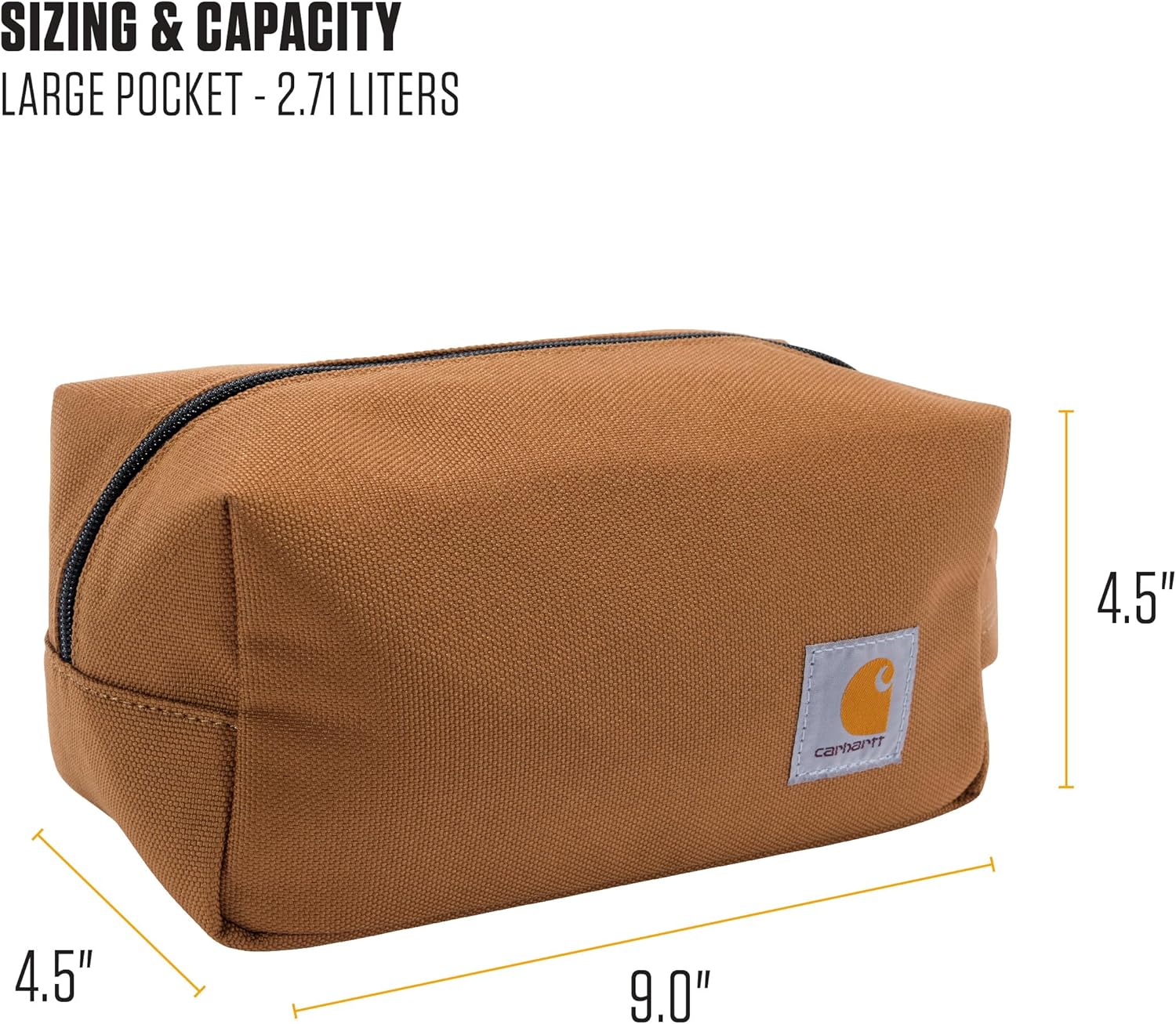 Carhartt Durable Travel Kit, Organize Essentials W/the Water Resistance Free Toiletry Bag - Image 4