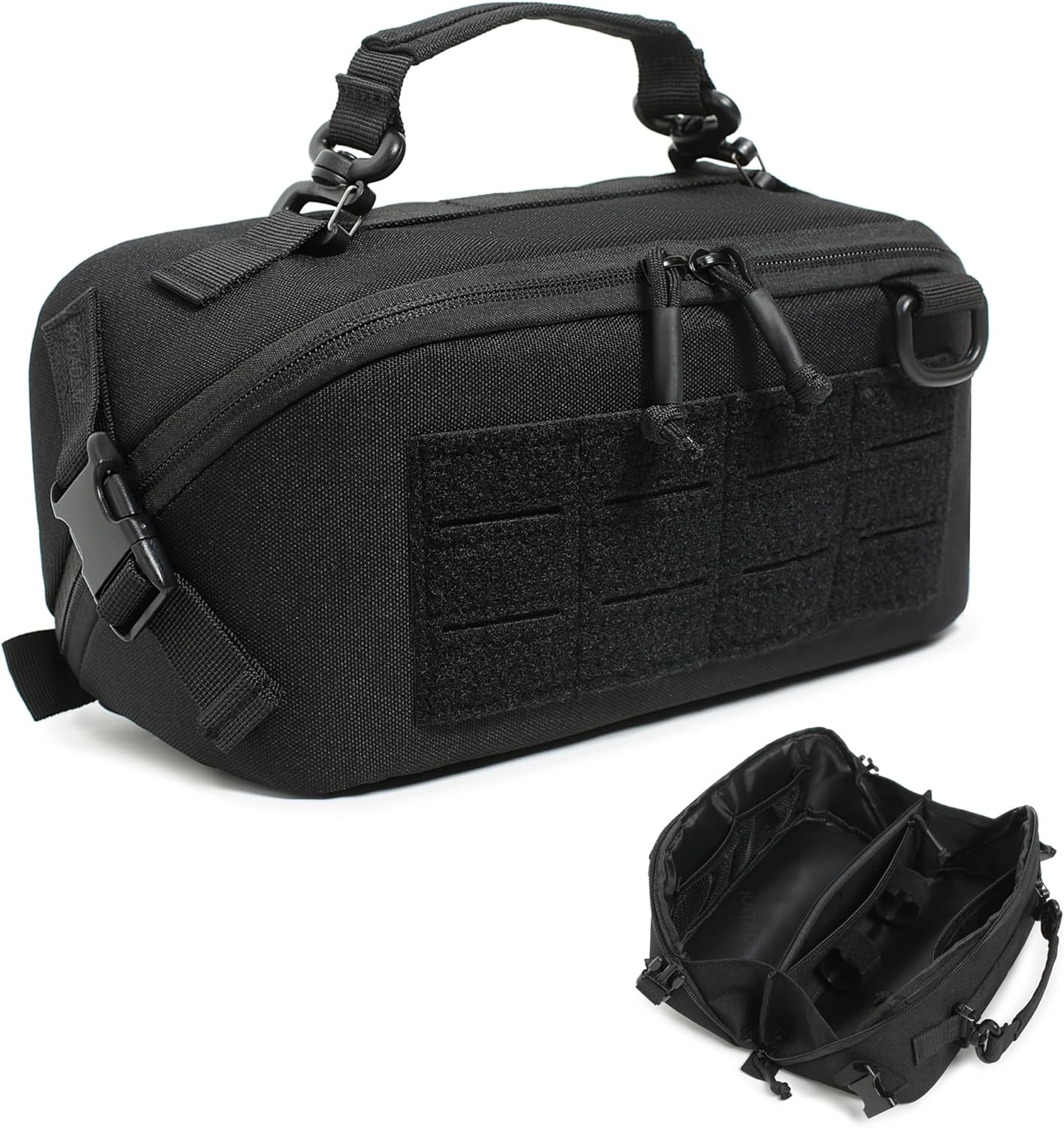 Katadem Tactical Toiletry Bag for Men with Wide Open Design - Travel Toiletry Organizer Hanging Dopp Kit Shaving Bag for Toiletries Accessories,Hygiene Bag EDC Military Tool Molle Pouches