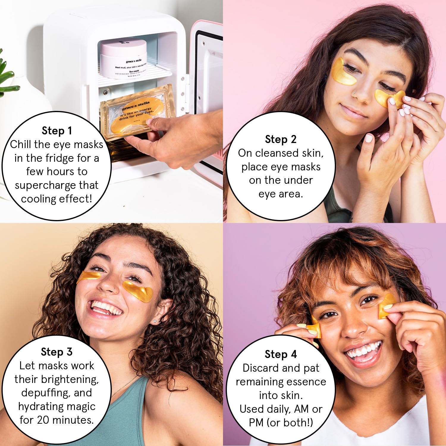 grace & stella Award Winning Under Eye Mask - Stocking Stuffers for Women - Gifts for Teenage Girls - Gel Eye Patches for Dark Circles, Puffy Eyes, Undereye Bags - Vegan - Self Care (24 Pairs, Gold) - Image 6