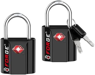 TSA Approved Luggage Locks, Ultra-Secure Dimple Key Travel Locks with Zinc Alloy Body