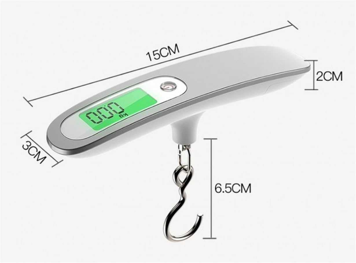 Luggage Scale, 50kg Hand Hanging Portable Travel Scale with Hook Electronic Baggage Weight Measuring Digital Weighing - Image 3