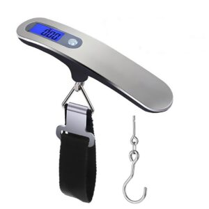 Luggage Scale, 50kg/110lb Portable Mini Suitcase Scale Household Digital Display Scale Applied Aircraft Luggage Outdoor Scale Weighing Balance