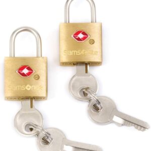 Samsonite Travel Sentry 2-pack Key Locks, Brass, 2-Pack