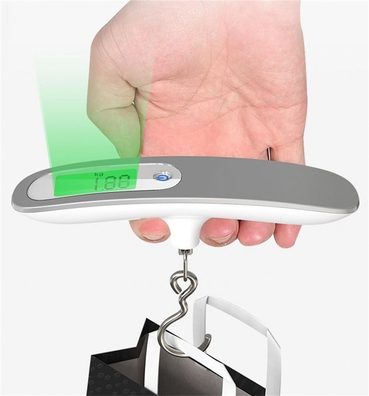 Luggage Scale, 50kg Hand Hanging Portable Travel Scale with Hook Electronic Baggage Weight Measuring Digital Weighing - Image 4