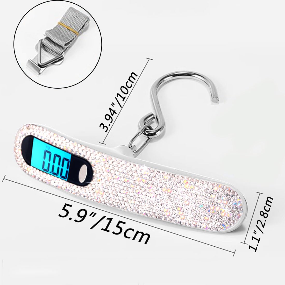 Digital Luggage Travel Scale with Overweight Warning Function, 110 Pounds, Battery Included Portable Handheld Electronic Weighing Luggage Scale - Image 7