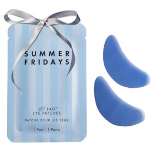 Summer Fridays Jet Lag Under Eye Patches - Hydrating & Depuffing Hydrogel Eye Masks with Caffeine & Peptides to Soothe & Refresh the Undereye Area (6 Pairs)