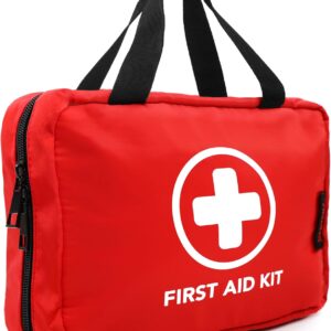 330 Piece First Aid Kit, Premium Waterproof Compact Trauma Medical Kits for Any Emergencies, Ideal for Home, Office, Car, Travel, Outdoor, Camping, Hiking, Boating (Red)