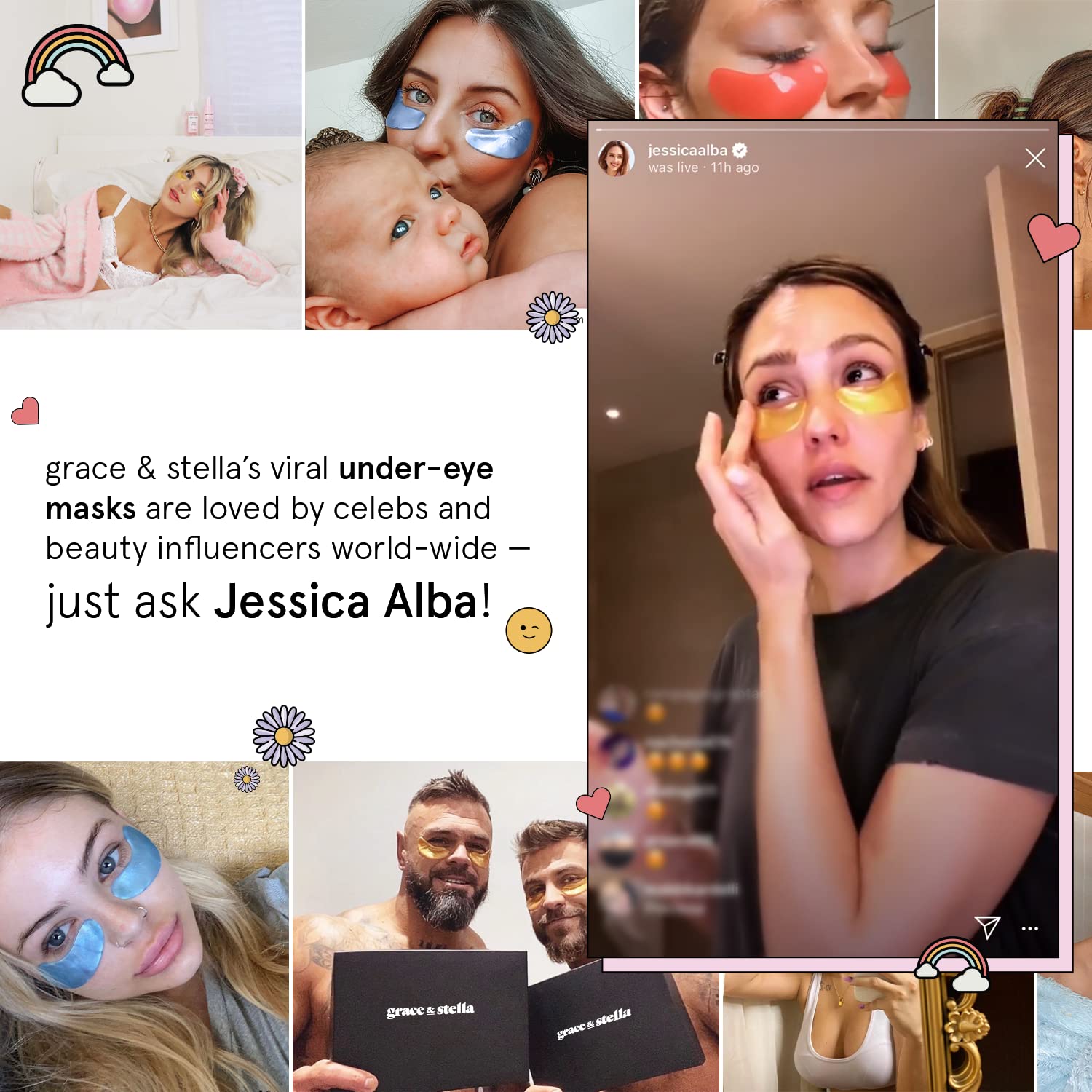 grace & stella Award Winning Under Eye Mask - Xmas Stocking Stuffers under 10, Gel Eye Patches for Dark Circles, Puffy Eyes, Wrinkles, Undereye Bags, Gifts for Women - Vegan, Self Care (6 Pairs, Gold) - Image 4