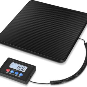 Fuzion Shipping Scale, 440LB x 10g High Accuracy Postal Scale, Hold/Tare Function, Digital Shipping Postal Scale for Packages, Postage, Luggage, Mailing, Battery & AC Adapter Included