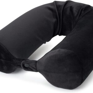 Brookstone Free Form Travel Pillow - Lightweight Flexible Memory Foam Travel Neck Pillow for Sleeping, Car, Airplane & Travel Support, Size: One Size, Black