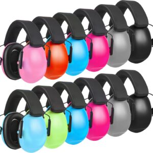 Amylove 12 Pcs Kids Ear Protection Noise Cancelling Headphones Ear Muffs Bulk 27db Adult Noise Reduction Hearing Earmuff(Universal Fit (kids & Adults),Classic Style,Vibrant Color)