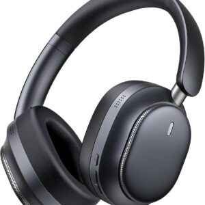 Hybrid Active Noise Cancelling Headphones, Over Ear Bluetooth 6.0 Wireless Headphones, 50H Playtime, Deep Bass, HiFi Stereo Sound, Lightweight Foldable for Travel, Home and Office（Black）