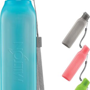 MILTON Travel Water Bottle – 1Pcs Reusable Sports Bottle with Easy Open Close Lid and Leakproof Neck – Food Grade Plastic Water Bottles for Adults and Kids, School, Gym