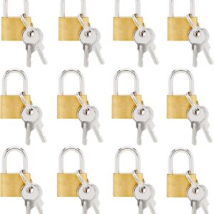 Juvale Luggage Locks with Keys - 12-Pack, 0.7 x 1.2 x 0.25 in, Gold & Silver - TSA Approved Locks for Luggage & Travel Security