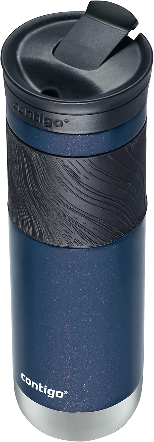 Contigo Byron 2.0 Stainless Steel Travel Mug with Snapseal Lid and Grip, 24oz, Midnight Berry, BPA Free and Leak Proof - Image 4
