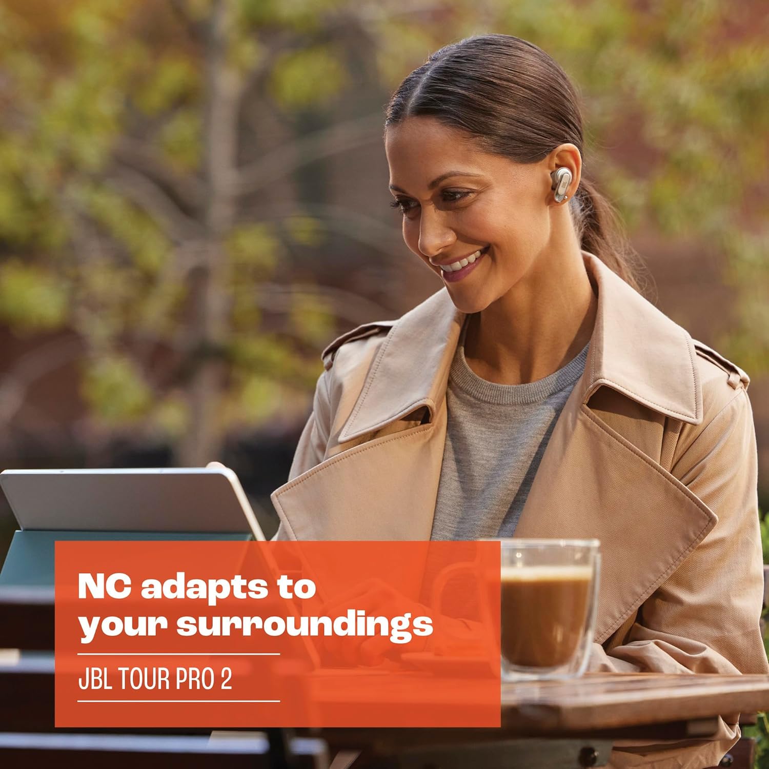 JBL Tour Pro 2 - True Wireless Noise Cancelling Earbuds with Smart Charging Case, 6-mic Perfect Calls with Voice Control, Up to 40hrs of Playtime, Immersive JBL Spatial Sound (Black) - Image 4