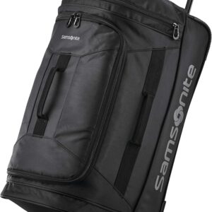 Samsonite Andante 2 Wheeled Duffel Bag – 22-Inch Durable Rolling Luggage with Inline Skate Wheels, Push-Button Handle & Spacious Compartments – Travel-Friendly and Lightweight - All Black