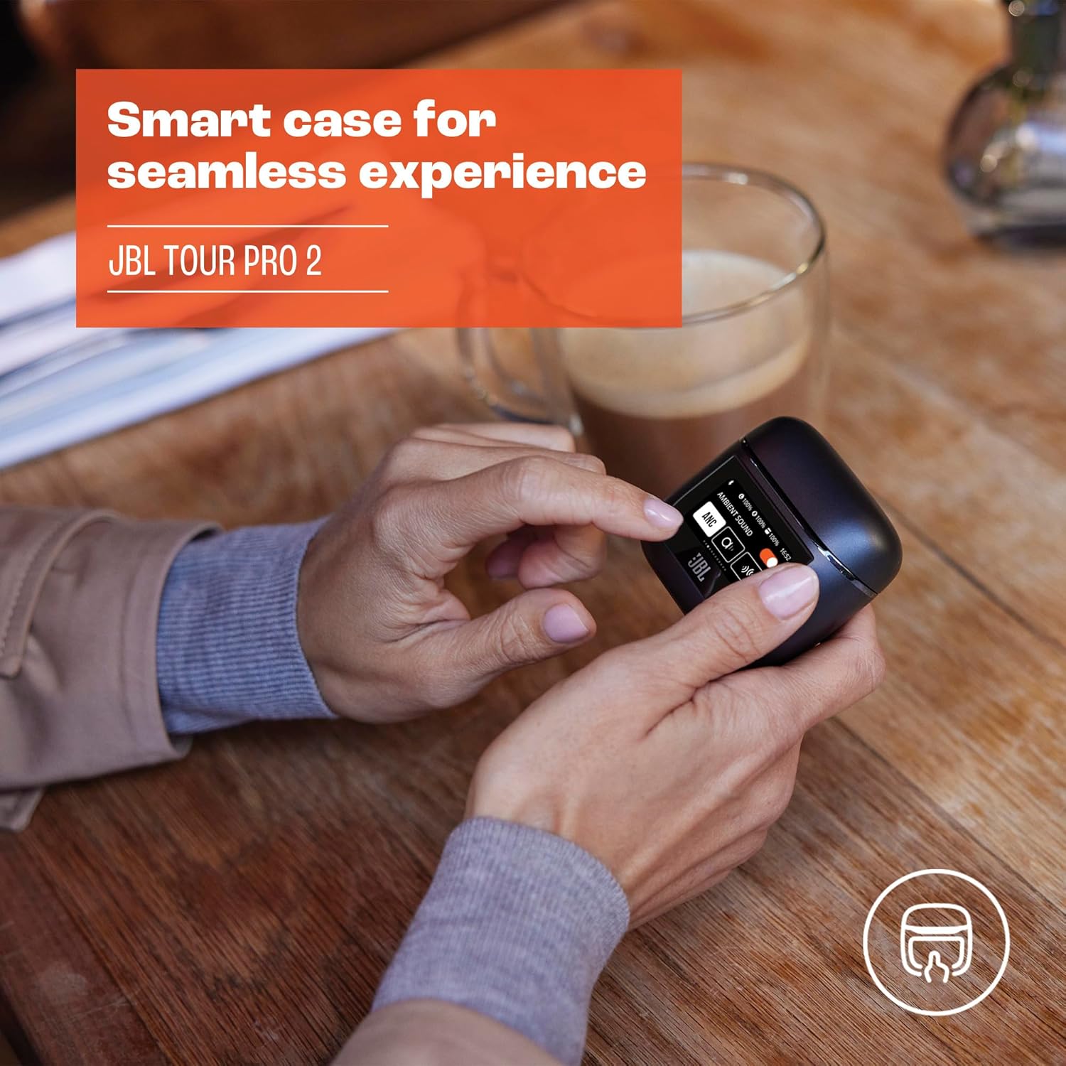 JBL Tour Pro 2 - True Wireless Noise Cancelling Earbuds with Smart Charging Case, 6-mic Perfect Calls with Voice Control, Up to 40hrs of Playtime, Immersive JBL Spatial Sound (Black) - Image 6