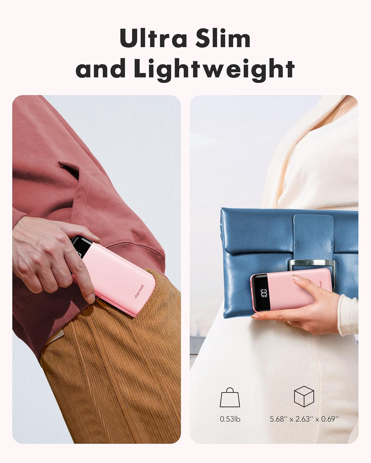 Charmast Portable Charger with Built in Cables, Power Bank with Cords Wires, Slim 10000mAh Travel Battery Pack 6 Outputs 3 Inputs 3A Fast Charging for Samsung Google Pixel LG Moto iPhone iPad - Image 5