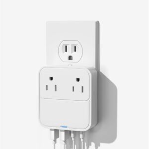 USB C Charger Block,Slim Flat USB Wall Charger Plug with 2 Outlet Ports,Multi USB C Charging Power Adapter for Home Travel Office School (20W)