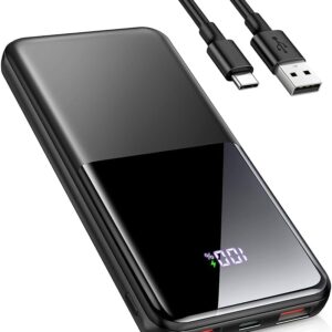 Doubc Portable Charger Power Bank, 10000mAh Mini Portable Battery Fast Charging Battery Pack Travel Essentials, PD 3.0 QC 4.0 External Phone Powerbank for iPhone Android Samsung and USB/USB-C Devices