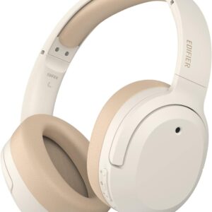 Edifier W820NB Plus Hybrid Active Noise Cancelling Headphones - LDAC Codec - Hi-Res Audio Wireless & Wired - Fast Charge - Over Ear Bluetooth V5.2 Headphones for Travel/Home/Office- Ivory