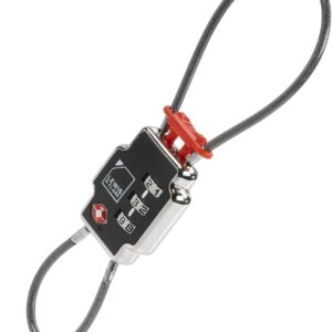 Lewis N. Clark Triple Security Lock - Resettable Combination Lock, Black, 3-Dial, TSA Friendly, Durable, 1 Pack