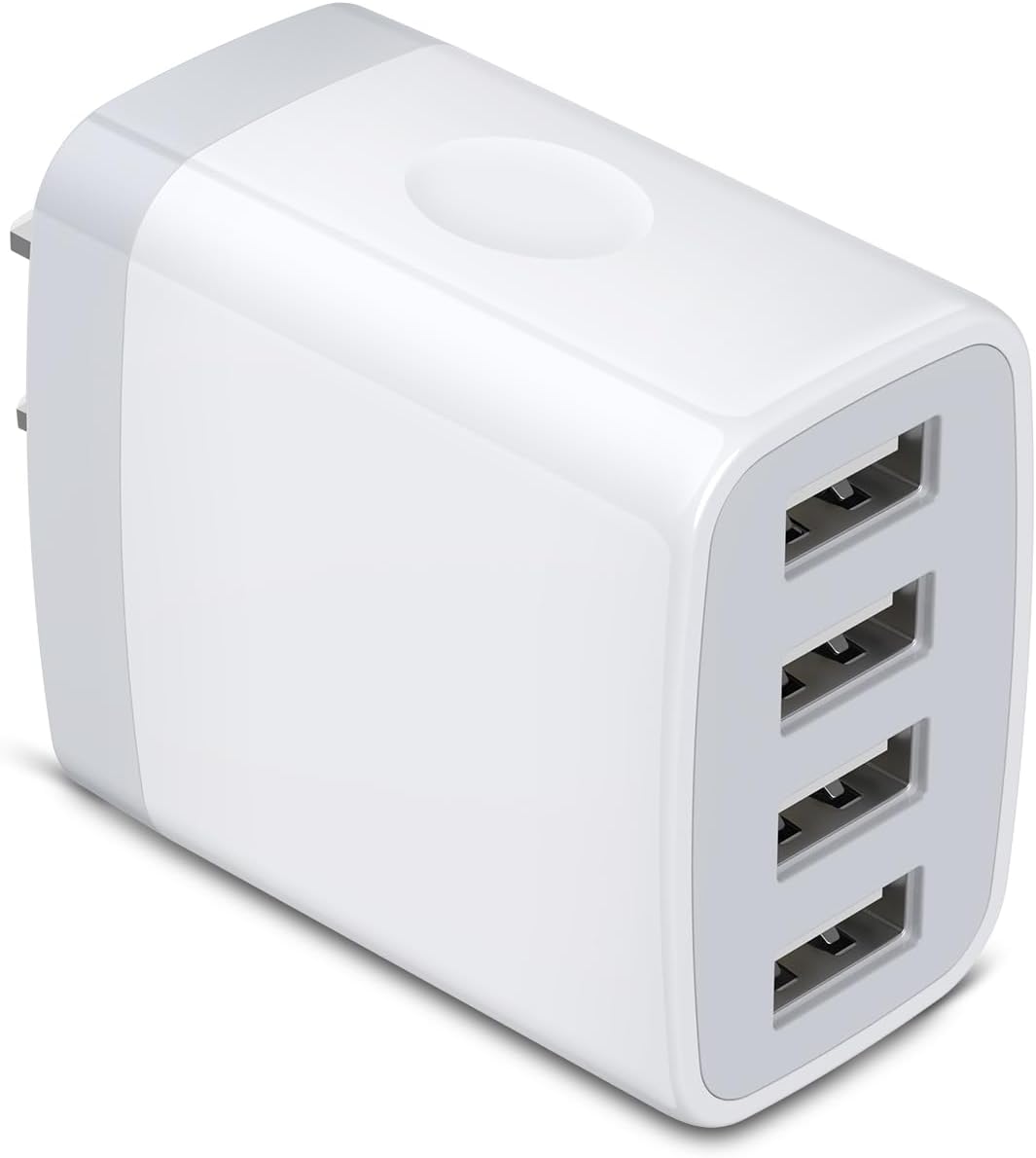 Samsung Galaxy & iPhone Fast Charging Station - USB Wall Charger with Multi USB Port Adapter & Cube Travel Box