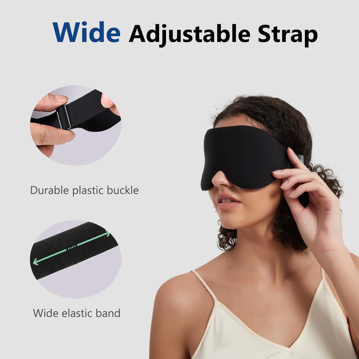 ALASKA BEAR Sleep Mask Memory Foam Contoured Eye Cups for Women and Men, Soft 3D Blackout Eye Mask for Sleeping No Pressure on Eyelids and Eyelashes Protection, Earplugs Set, Black - Image 5