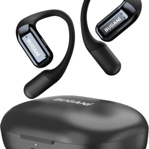 BUGANI Open Ear Headphones Wireless Bluetooth 5.2, 32H Playtime Fast Charging Waterproof Sport Earbuds with ENC Mic for Running, Workout, Cycling