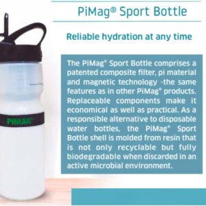 Hydration Bottle for Nikken PiMag Sport Bottle 13501, Reusable Water Bottle with Internal Filter System, Portable for Travel, Gym, Sports, Outdoor Activities, and Everyday Water Enjoyment, 21 oz