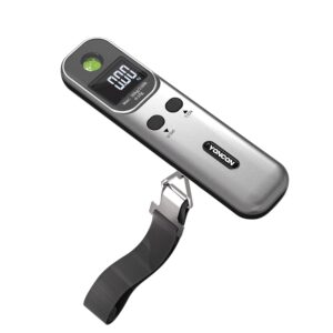 YONCON Digital Luggage Scale – 110lb Portable Suitcase Weight Scale with Backlit LCD, Tare Function, Travel Essentials for Airline Luggage, Backpacks, Outdoor Gear and Shipping Packages