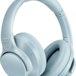 TUINYO Wireless Headphones - Noise Cancelling Over Ear Bluetooth Headphones with 60H Playtime, Deep Bass Hi-Fi Stereo Sound & Comfortable Earpads for Travel, Home and Office-Blue Gray