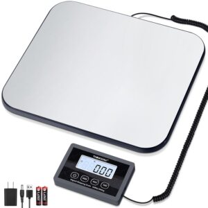 THINKSCALE Shipping Scale, 440lb/1oz Digital Postal Postage Scale for Small Business, Large Backlit LCD with Hold/Tare, Scale for Packages, Luggage, Home Use, USB Power & Battery