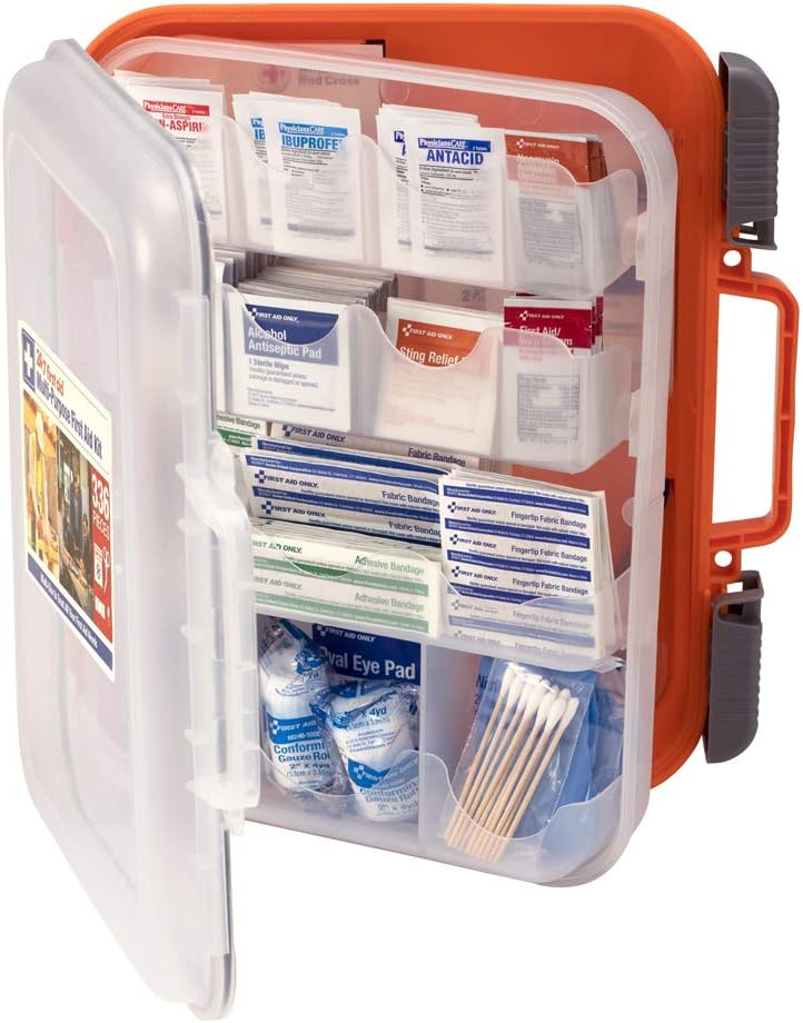 24/7 First Aid OSHA Compliant First aid Kit, All-Purpose 100-Person Emergency First Aid Kit for Business, Home, and Car in Plastic Case with Easy-Slide Latches, 336 Pieces - Image 2