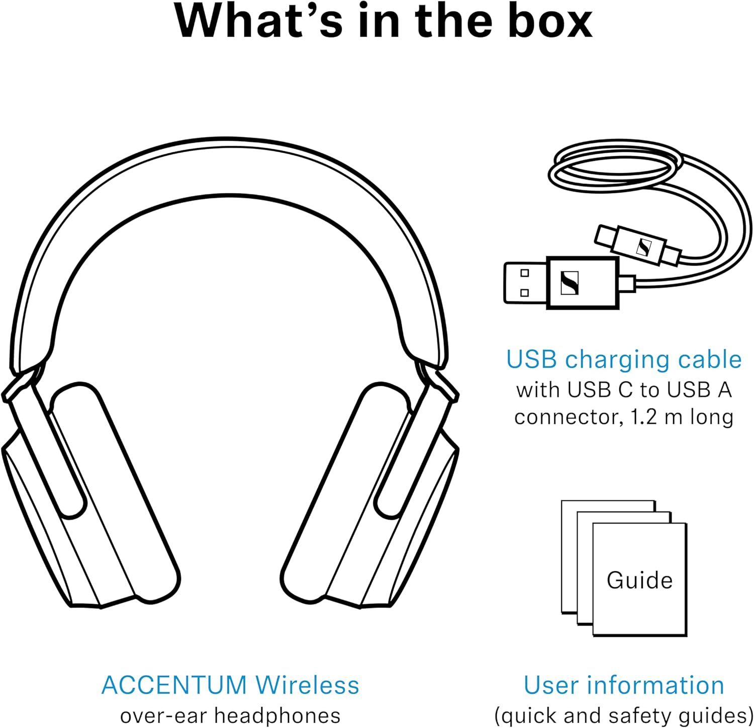 Sennheiser ACCENTUM Wireless Bluetooth Headphones Noise Cancelling - Up to 50HR Playtime, Hybrid Noise Cancelling (ANC), All-Day Comfort, Bluetooth Over Ear Headphones for School, Traveling, White - Image 9