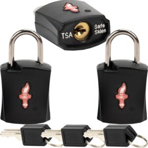 iGurutr TSA Approved Locks (3-Pack) - Luggage Lock TSA Approved for Suitcases, Gym Lockers & School Backpacks | Ultra-Slim 1.5” ABS Travel Lock | Anti-Theft Secure