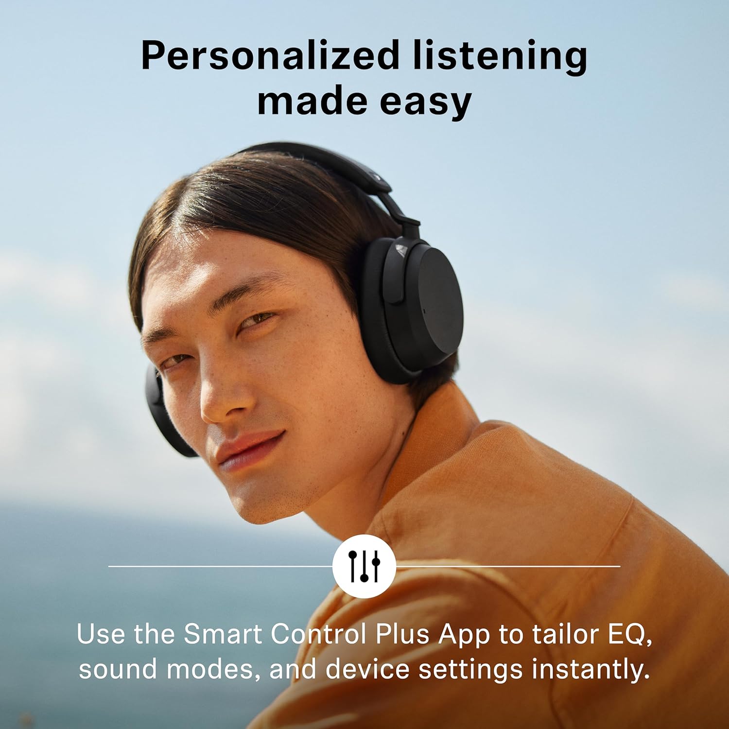 Sennheiser ACCENTUM Wireless Bluetooth Headphones Noise Cancelling - Up to 50HR Playtime, Hybrid Noise Cancelling (ANC), All-Day Comfort, Bluetooth Over Ear Headphones for School, Traveling, White - Image 7