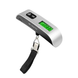 Digital Luggage Scales, Portable Digital Hanging Scale，110 Lbs Digital Hanging Luggage Scale with Backlight for Travel, Rubber Paint Handle Weighing