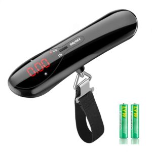 Digital Luggage Scale for Travel Essentials, Portable Handheld Digital Hanging Weight Scales for Travel Suitcase Hanging Postal Baggage, 50kg/110lb, Battery Included