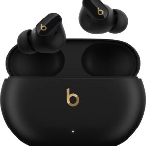 Beats Studio Buds + | True Wireless Noise Cancelling Earbuds, Enhanced Apple & Android Compatibility, Built-in Microphone, Sweat Resistant Bluetooth Headphones, Spatial Audio - Black/Gold