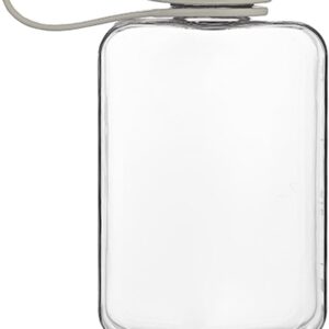 8.2 oz/240 ml Flat Travel Water Bottle, BPA Free Tritan Reusable Plastic Square Water Bottle for Camping, Fitness, Outdoor Sports, Fits Purse and Pocket