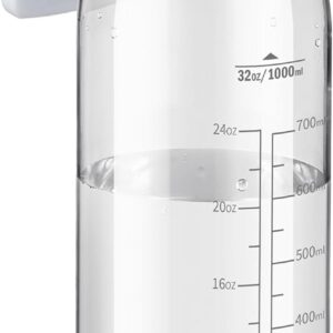 Water Bottle 32oz, Clear Water Bottle with Spout Lid and Carry Handle, Reusable, Tritan, BPA Free, Hiking Water Bottle Suitable for Travel, Outdoors, Gym, Travel, Home, School (Clear)