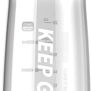 Sports Water Bottle, 27OZ Plastic Reusable Water Bottles with Measurements, Leakproof Mens Water Bottles Black for Gym, Travel, Home, Office