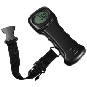 BESPORTBLE Portable Digital Luggage Scale with Hook, Compact Travel Suitcase Weight Scale, Lightweight, Accurate LCD Display, Battery Not Included, Black
