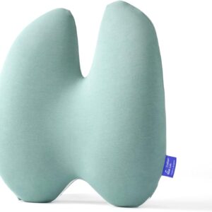 C CUSHION LAB Extra Dense Lumbar Pillow - Patented Ergonomic Multi-Region Firm Back Support for Lower Back Pain Relief - Lumbar Support Cushion with Strap for Office Chair, Car, Sofa - Wellness Green