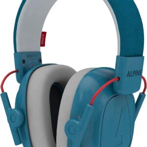 Alpine Muffy Kids - Hearing Protection - CE & ANSI Certified - Adjustable for Ages 3-16 years - Noise Cancelling Headphones - 22dB Sound Reduction Ideal for Protection and Concentration Aid - Blue